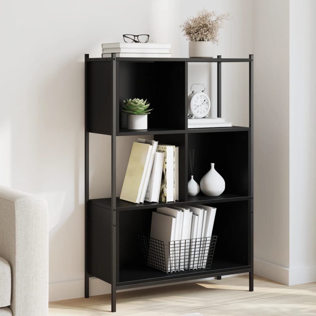 Bookshelf Black 72x28x109 cm Wood Material