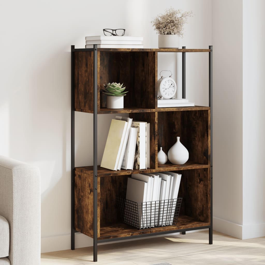 Bookshelf Smoked Oak 72x28x109 cm Wood Material