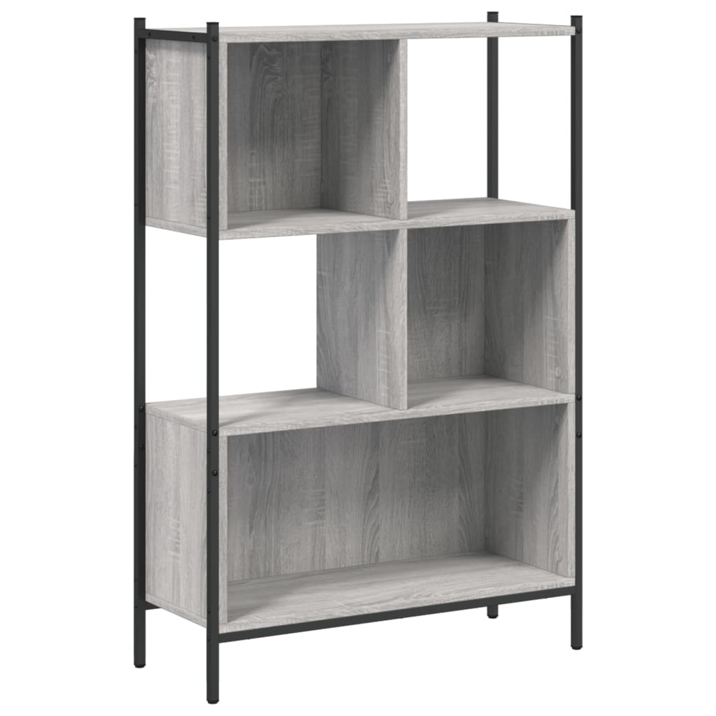 Bookshelf Gray Sonoma 72x28x109 cm Wood Material