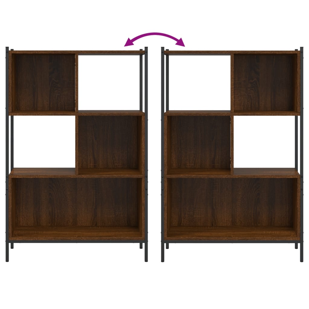 Bücherregal Braun Eichen-Optik 72x28x109 cm Holzwerkstoff