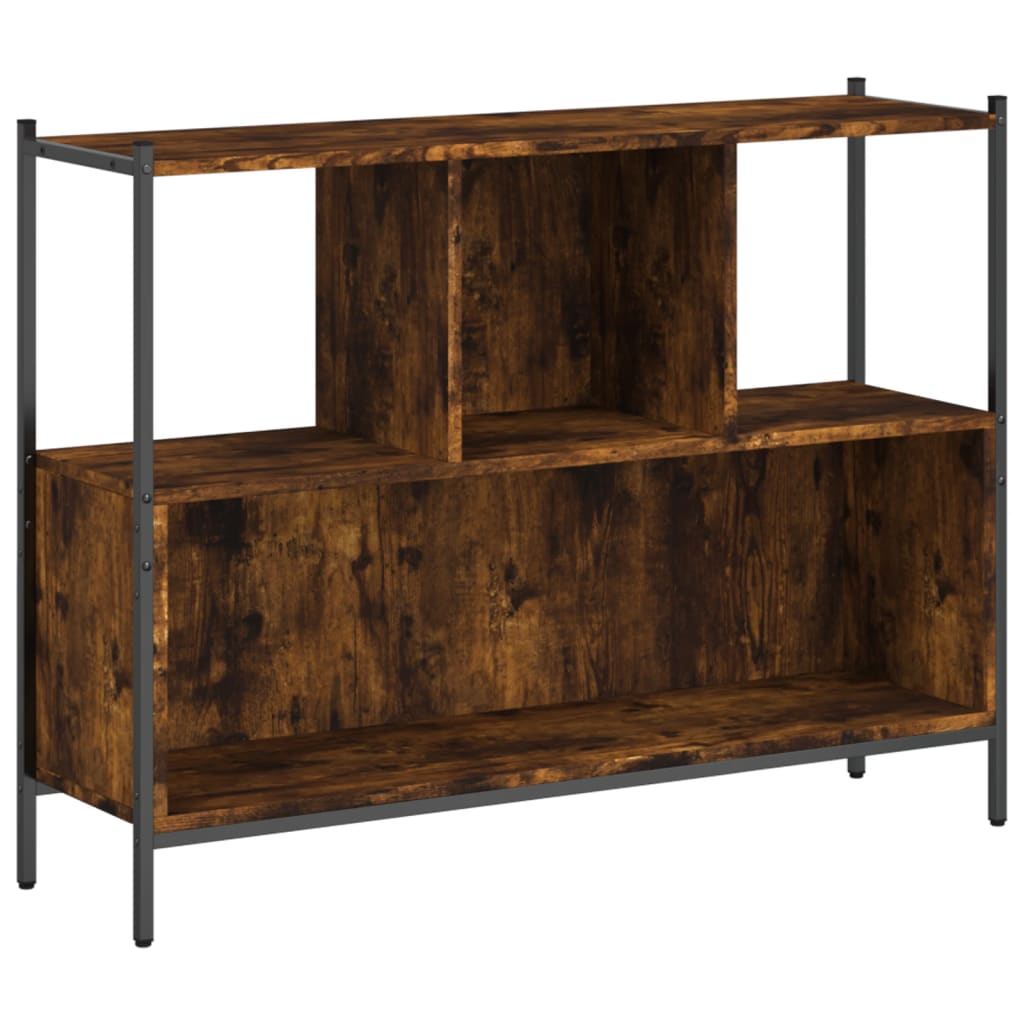 Bookshelf Smoked Oak 102x28x77.5 cm Wood Material