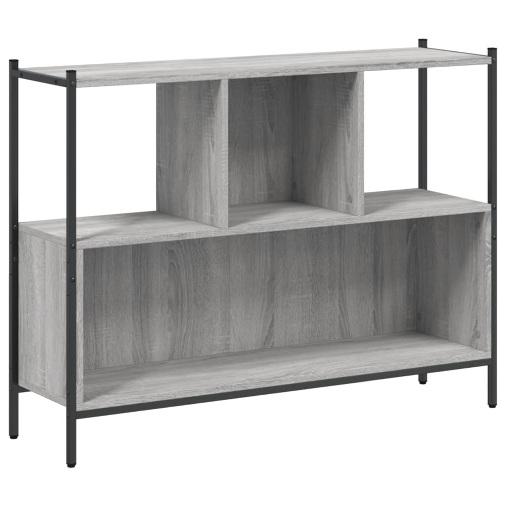 Bookshelf Gray Sonoma 102x28x77.5 cm Wood Material