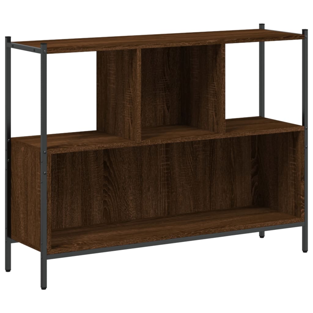 Bookshelf Brown Oak Look 102x28x77.5 cm Wood Material