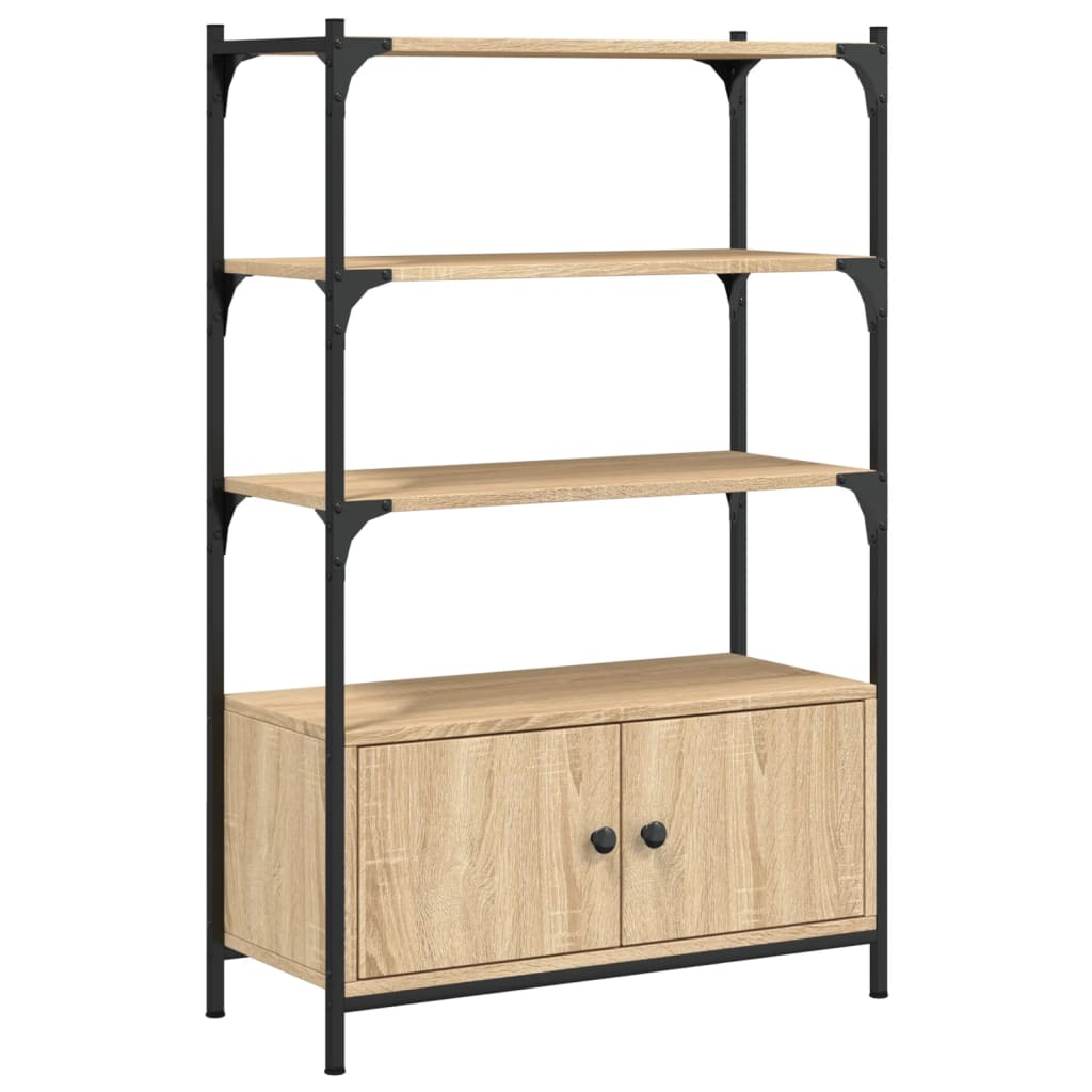 Bookcase 3 shelves Sonoma oak 70x30x109.5 cm wood material