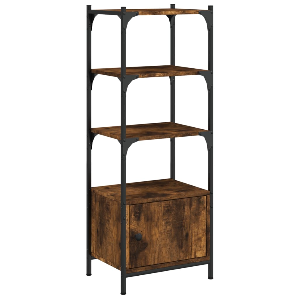 Bookcase 3 shelves smoked oak 41x30x109,5 cm wood material