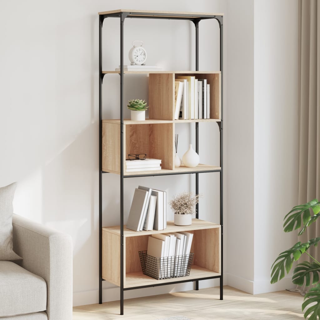 Bookcase 5 shelves Sonoma oak 76x33x188.5 cm wood material