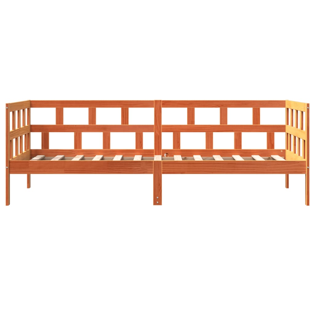 Daybed without mattress wax brown 90x200 cm solid pine wood