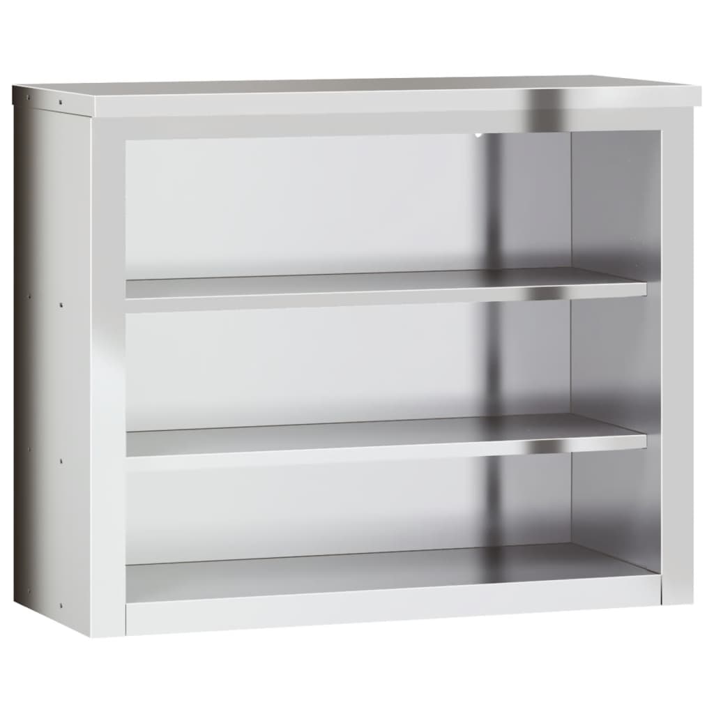 Kitchen wall cabinet with shelves stainless steel