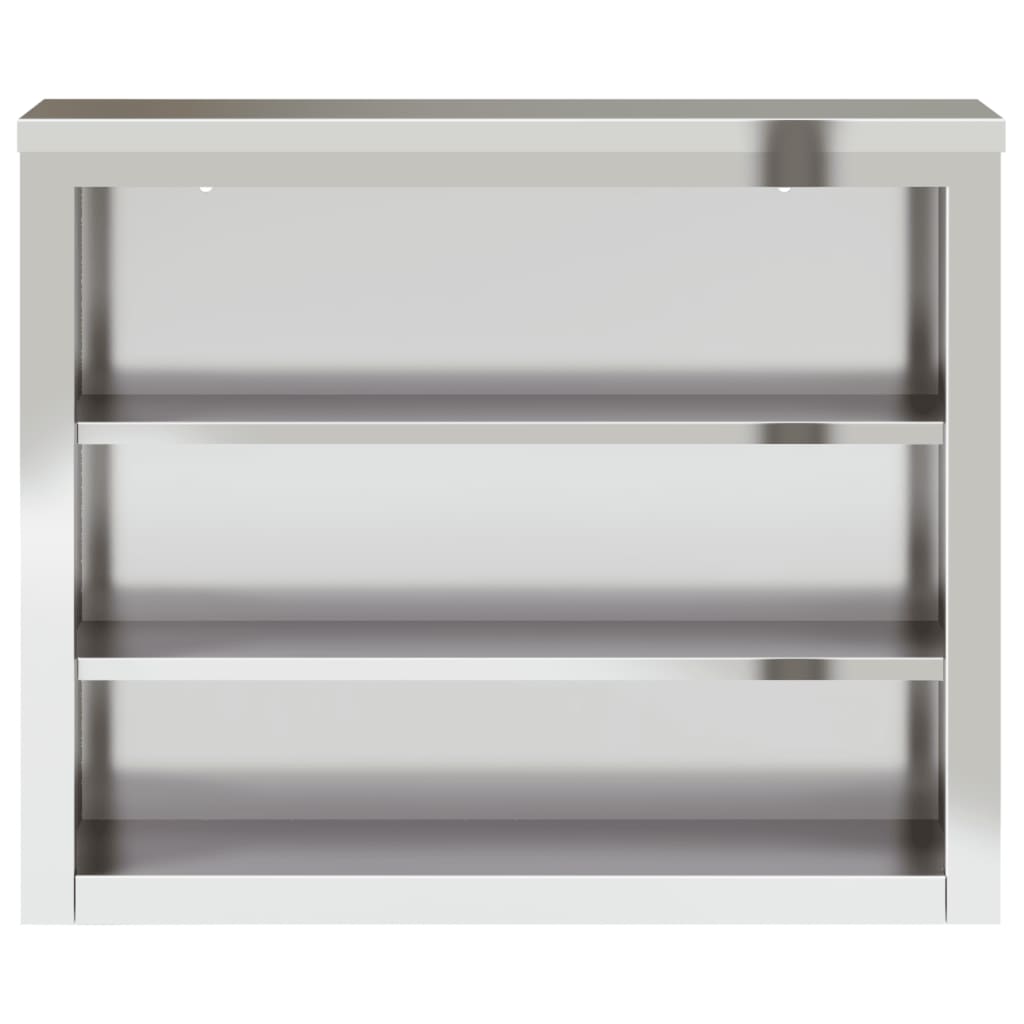 Kitchen wall cabinet with shelves stainless steel