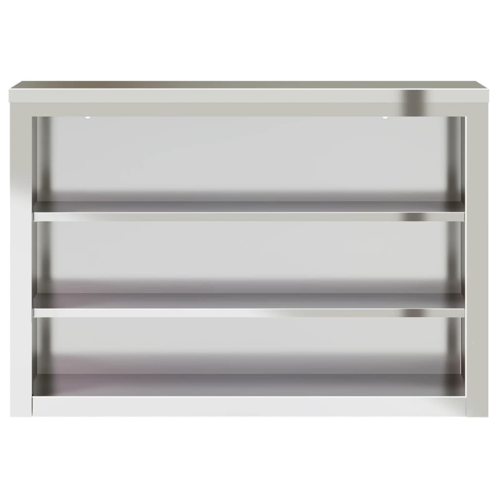 Kitchen wall cabinet with shelves stainless steel