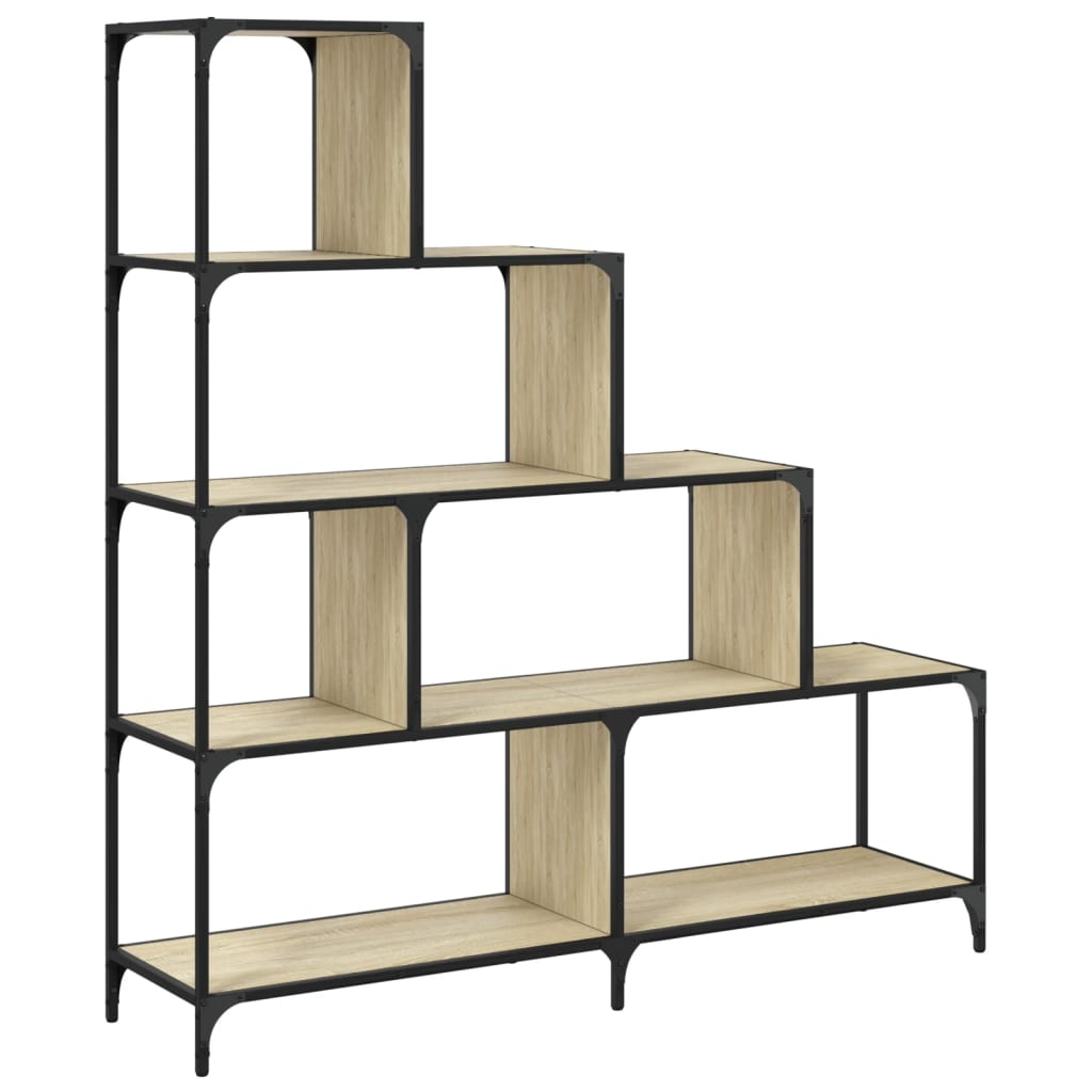 Bookcase 4 levels Sonoma oak 139x33.5x149 cm wood material