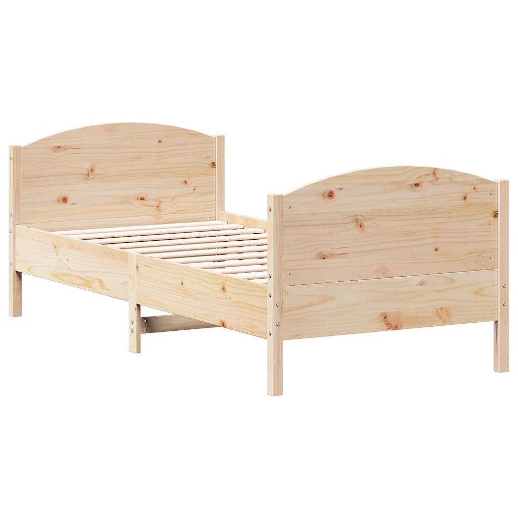 Solid wood bed without mattress 100x200 cm pinewood