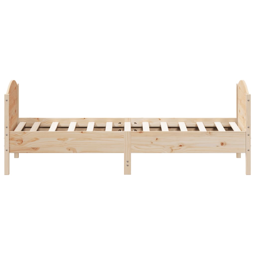 Solid wood bed without mattress 90x200 pinewood