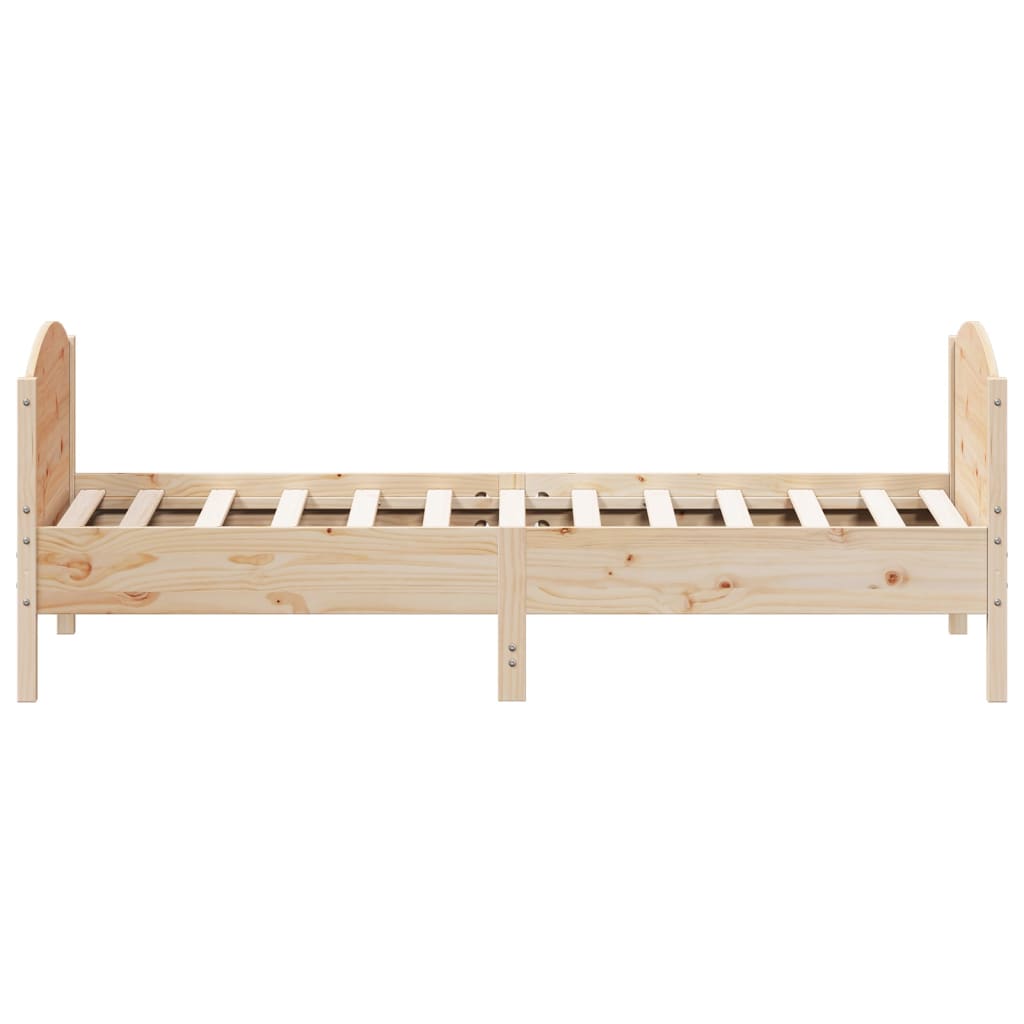 Solid wood bed without mattress 90x190 cm pinewood