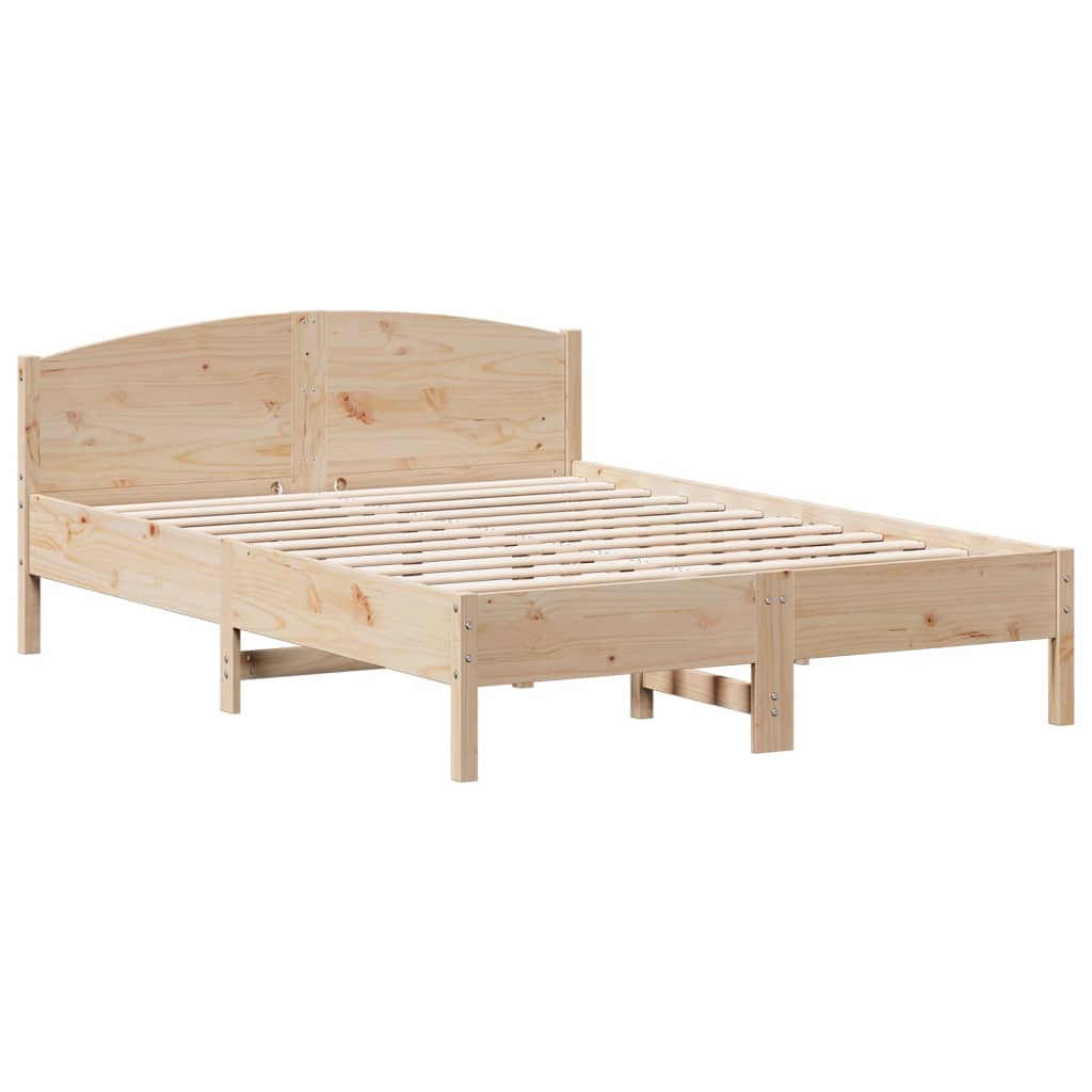 Solid wood bed without mattress 140x200 cm pinewood