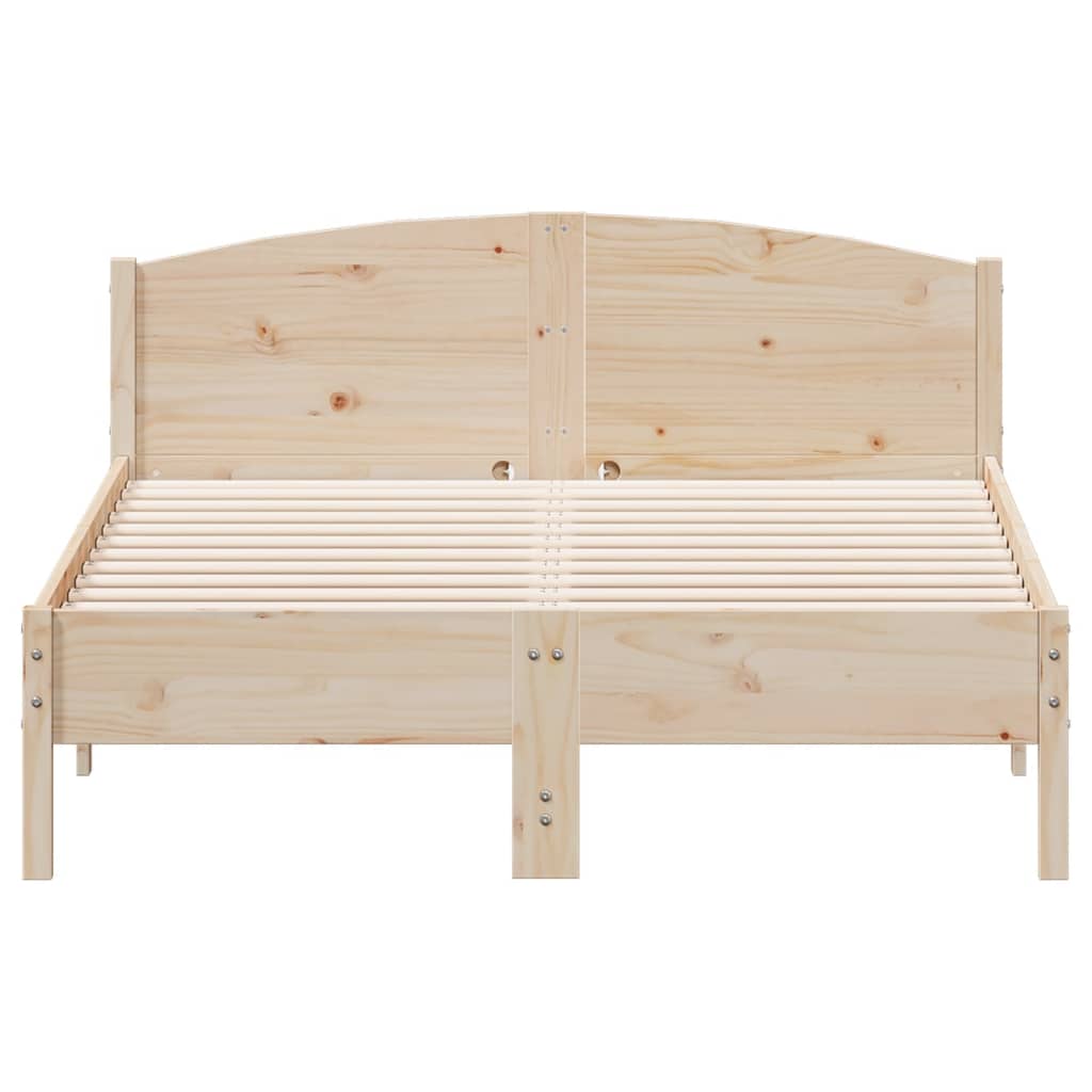 Solid wood bed without mattress 135x190 cm pinewood