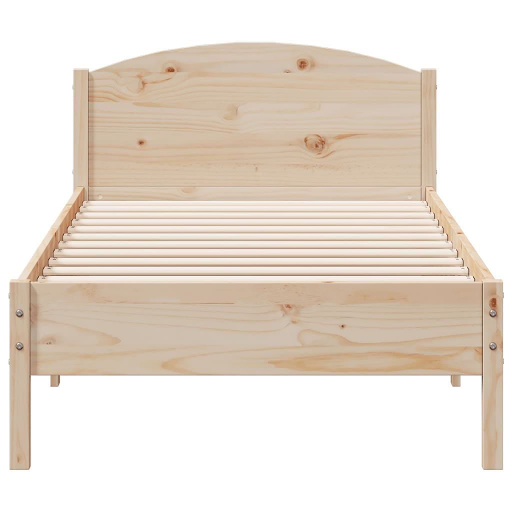 Solid wood bed without mattress 90x200 pinewood