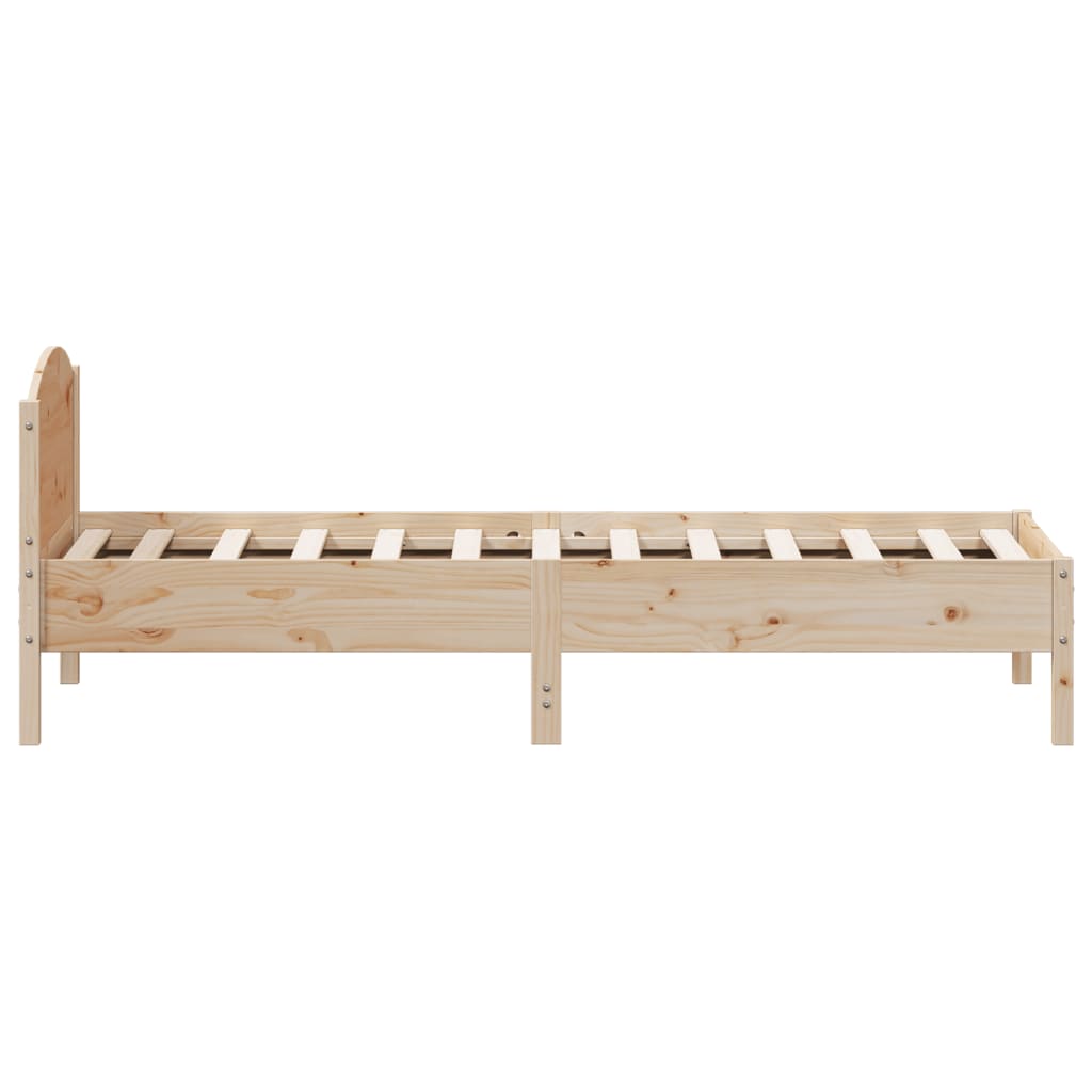 Solid wood bed without mattress 90x200 pinewood