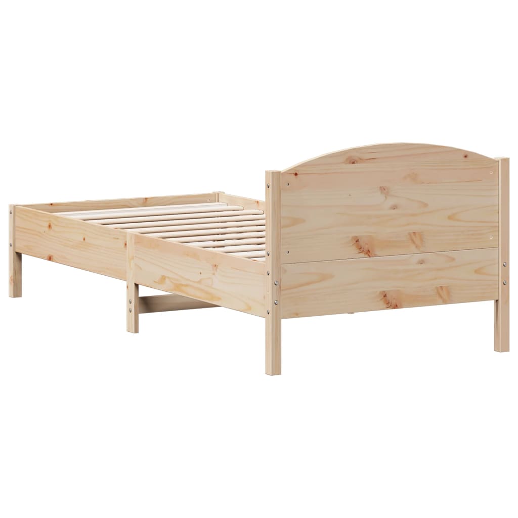 Solid wood bed without mattress 90x200 pinewood