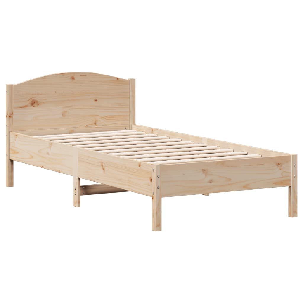 Solid wood bed without mattress 90x190 cm pinewood