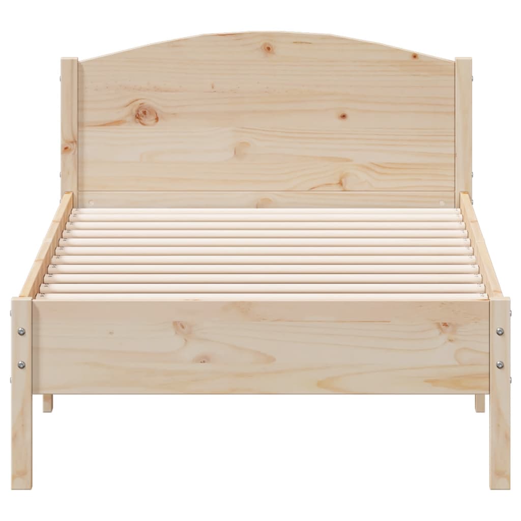 Solid wood bed without mattress 90x190 cm pinewood