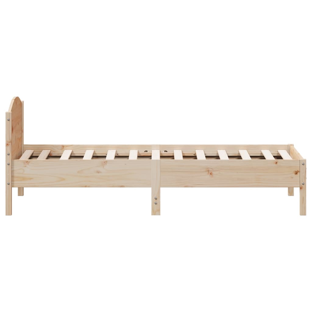 Solid wood bed without mattress 90x190 cm pinewood