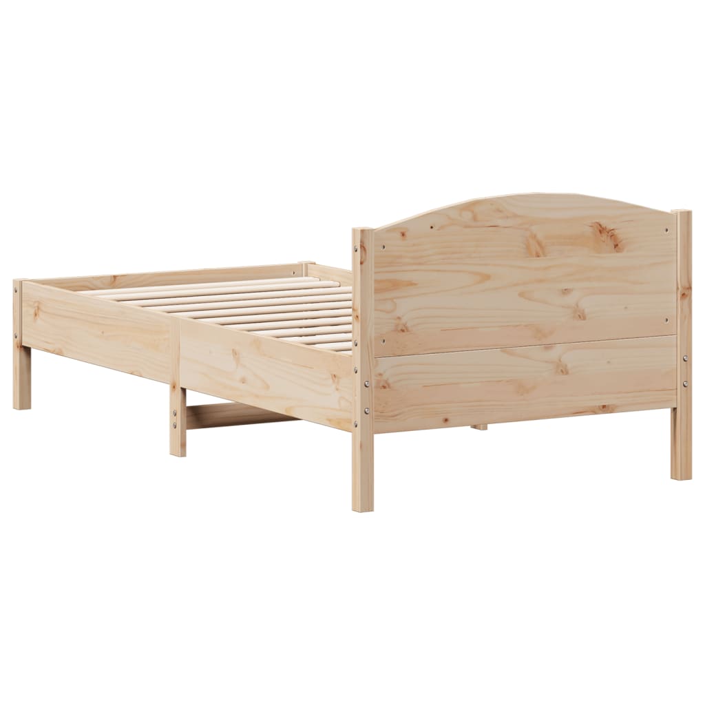 Solid wood bed without mattress 90x190 cm pinewood