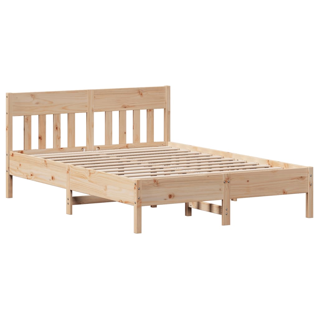 Solid wood bed without mattress 150x200 cm pinewood