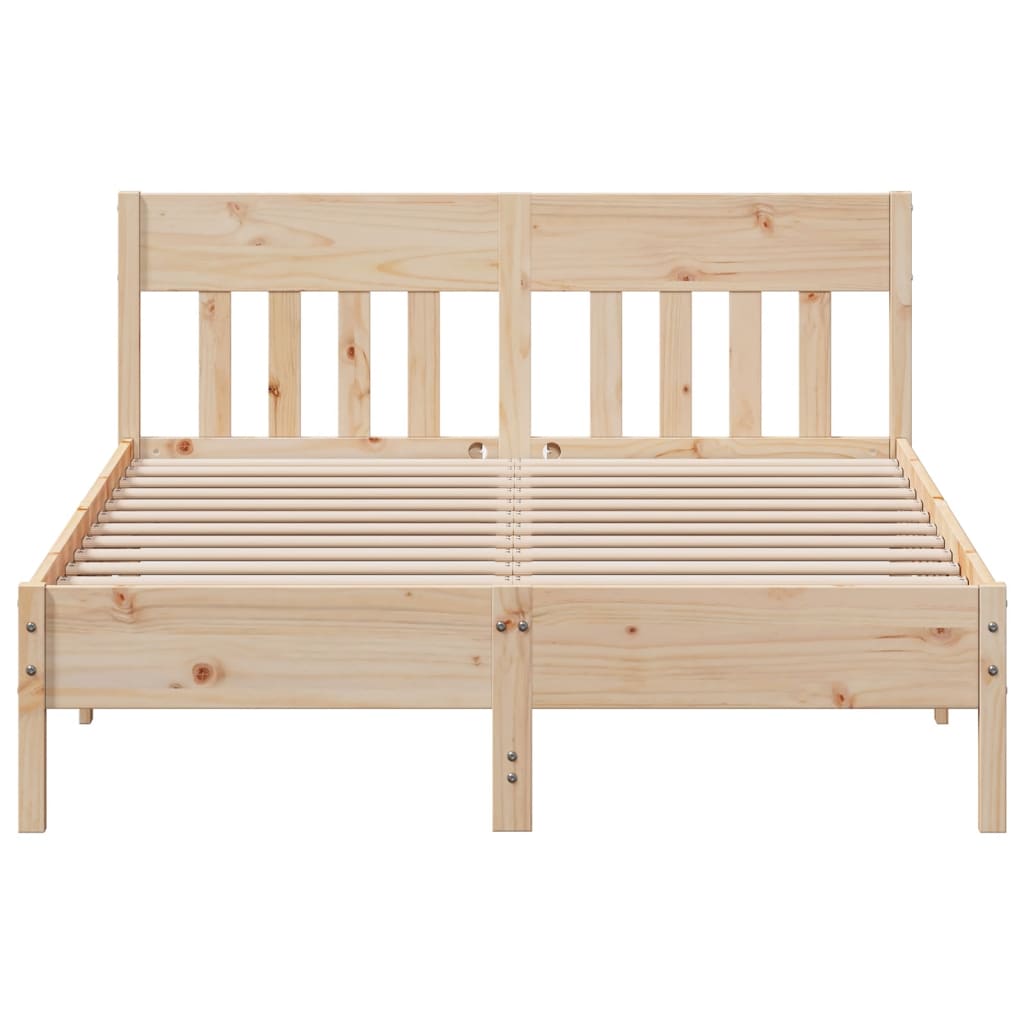 Solid wood bed without mattress 140x200 cm pinewood