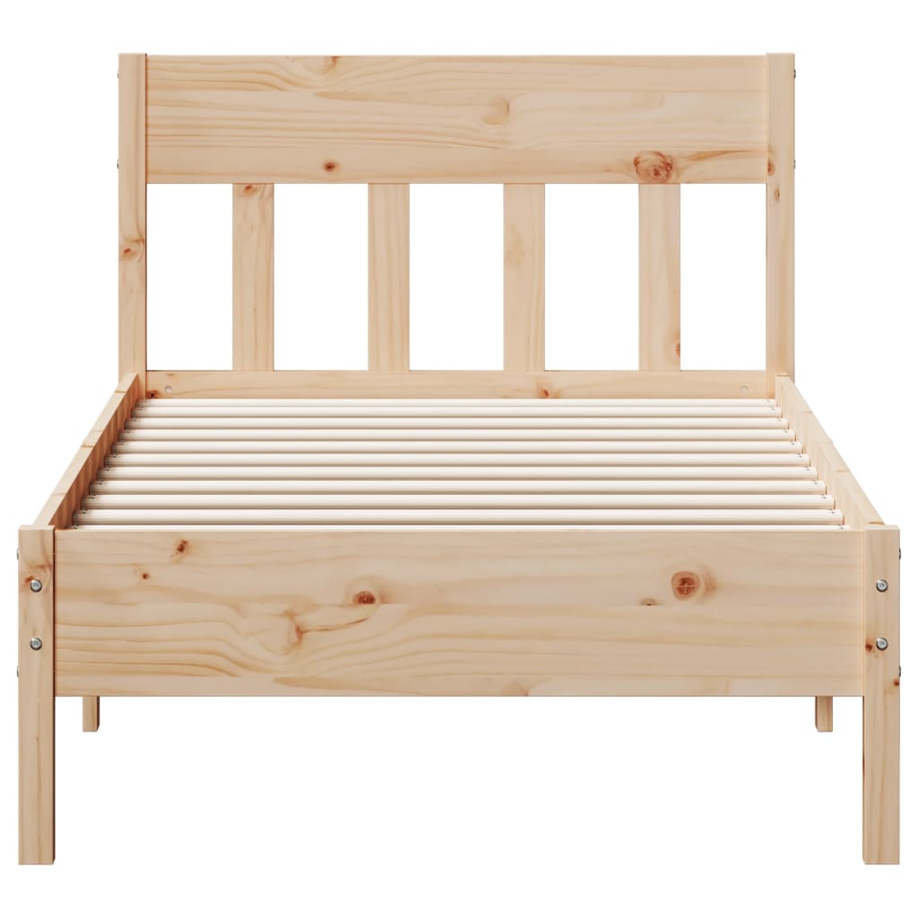 Solid wood bed without mattress 90x190 cm pinewood