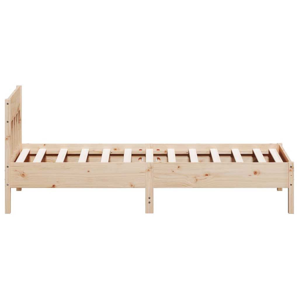 Solid wood bed without mattress 90x190 cm pinewood