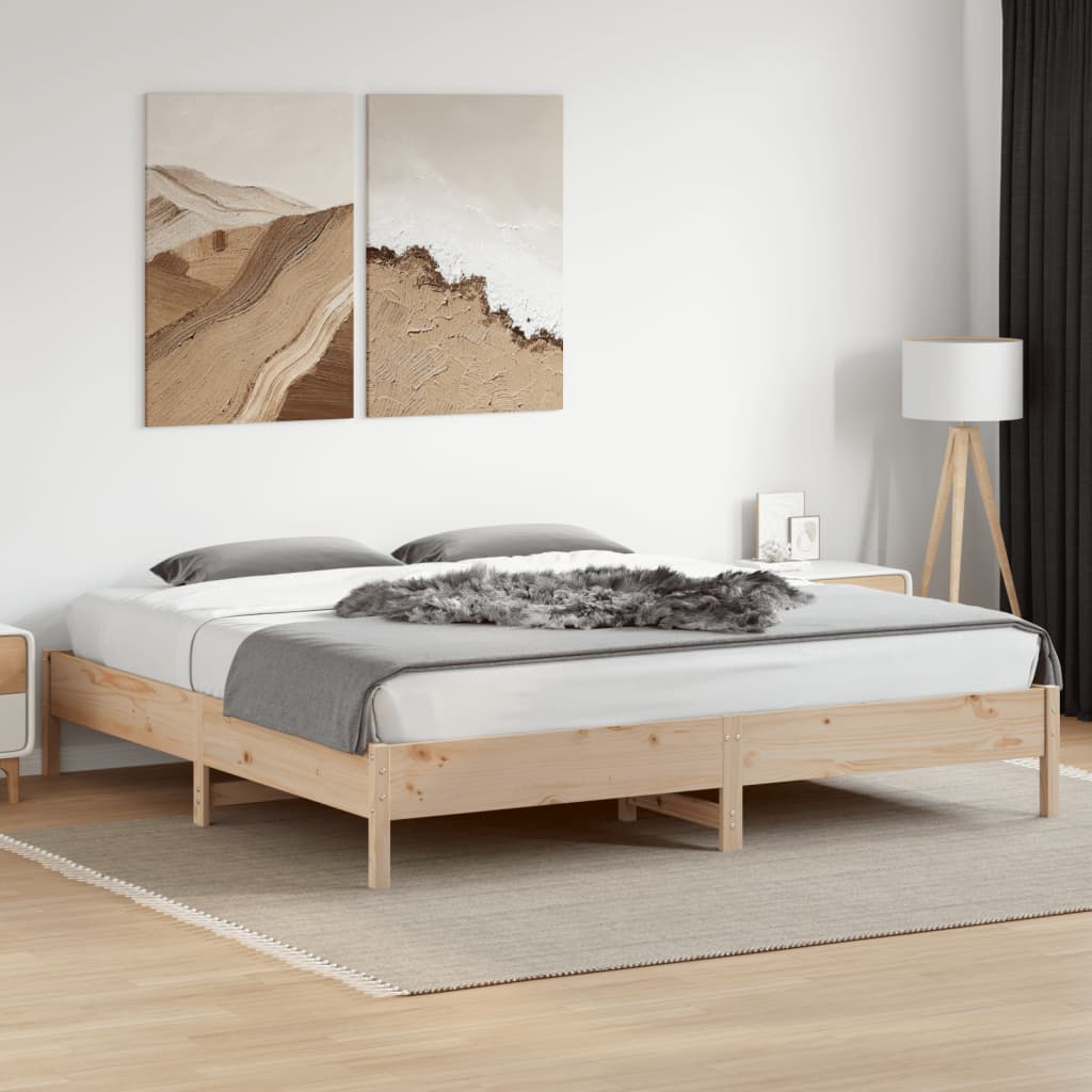 Solid wood bed without mattress 180x200 pinewood