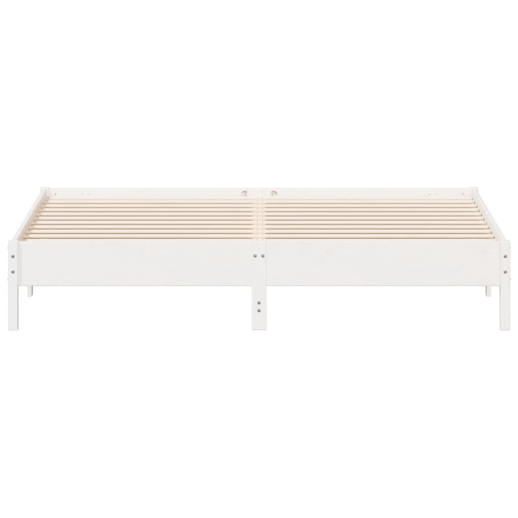 Solid wood bed without mattress white 180x200 cm pinewood