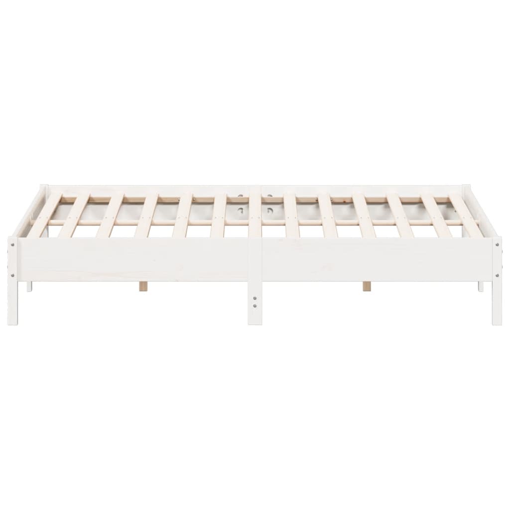 Solid wood bed without mattress white 180x200 cm pinewood