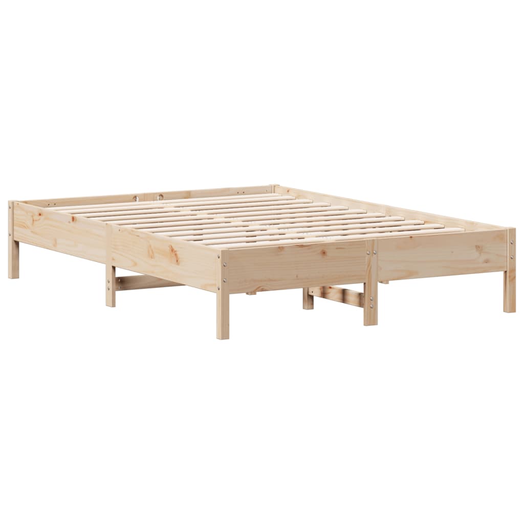 Solid wood bed without mattress 160x200 cm pinewood