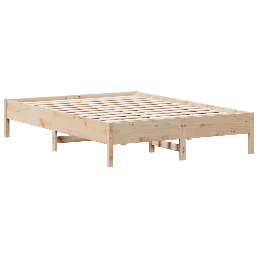 Solid wood bed without mattress 160x200 cm pinewood