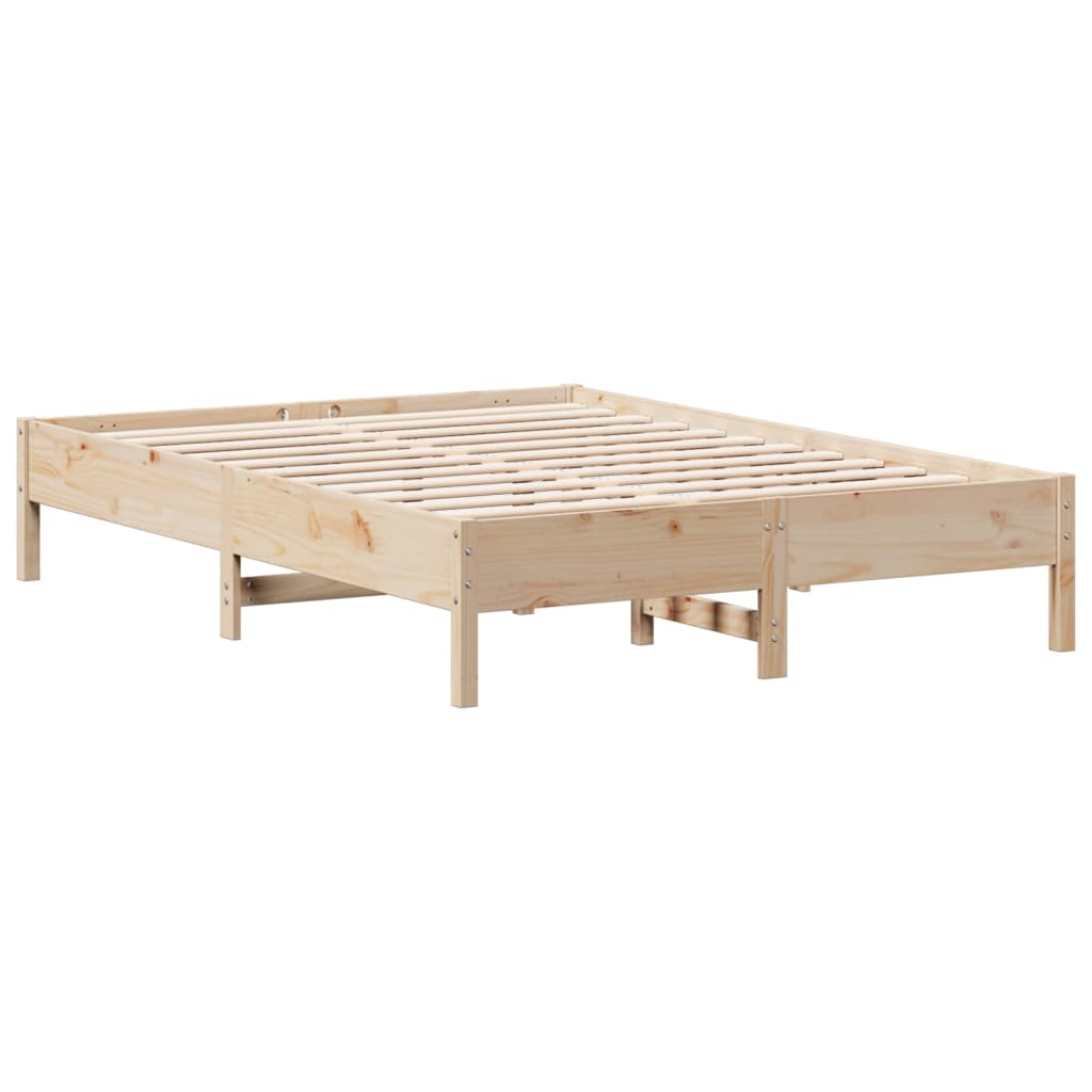 Solid wood bed without mattress 150x200 cm pinewood