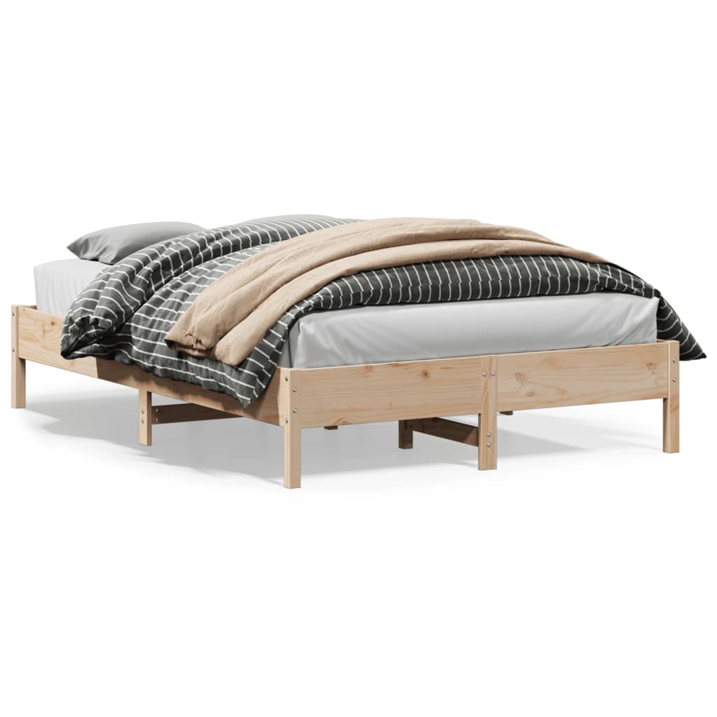 Solid wood bed without mattress 150x200 cm pinewood