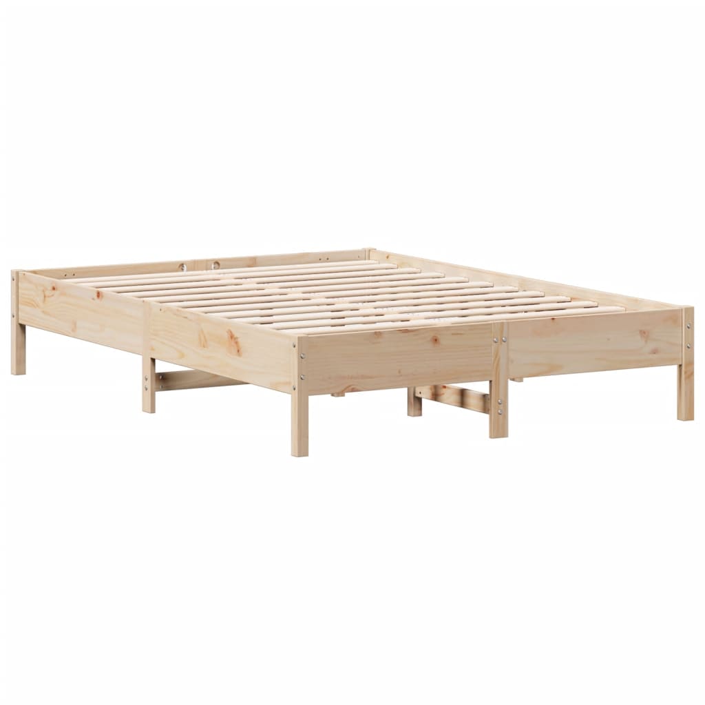 Solid wood bed without mattress 140x200 cm pinewood