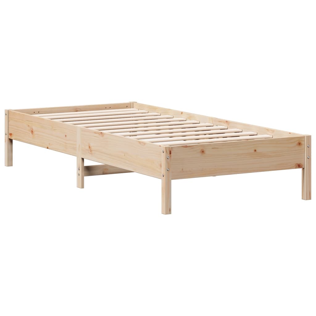 Solid wood bed without mattress 90x200 pinewood