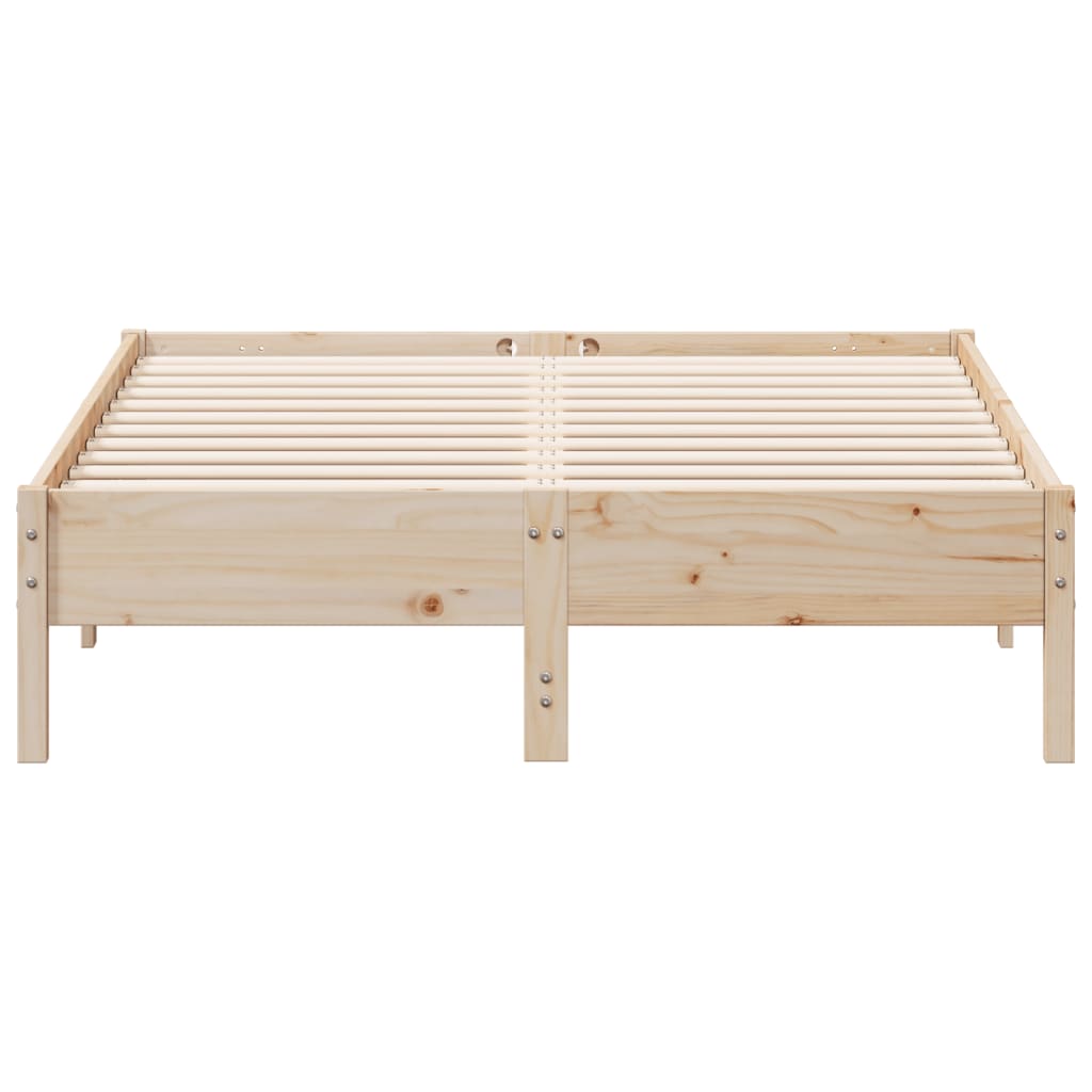 Solid wood bed without mattress 135x190 cm pinewood