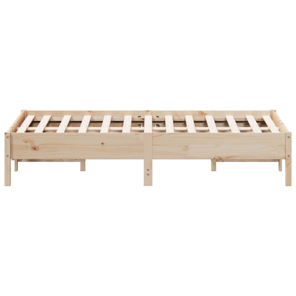 Solid wood bed without mattress 120x190 cm pinewood