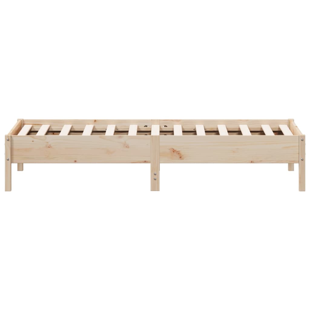 Solid wood bed without mattress 75x190 cm pinewood