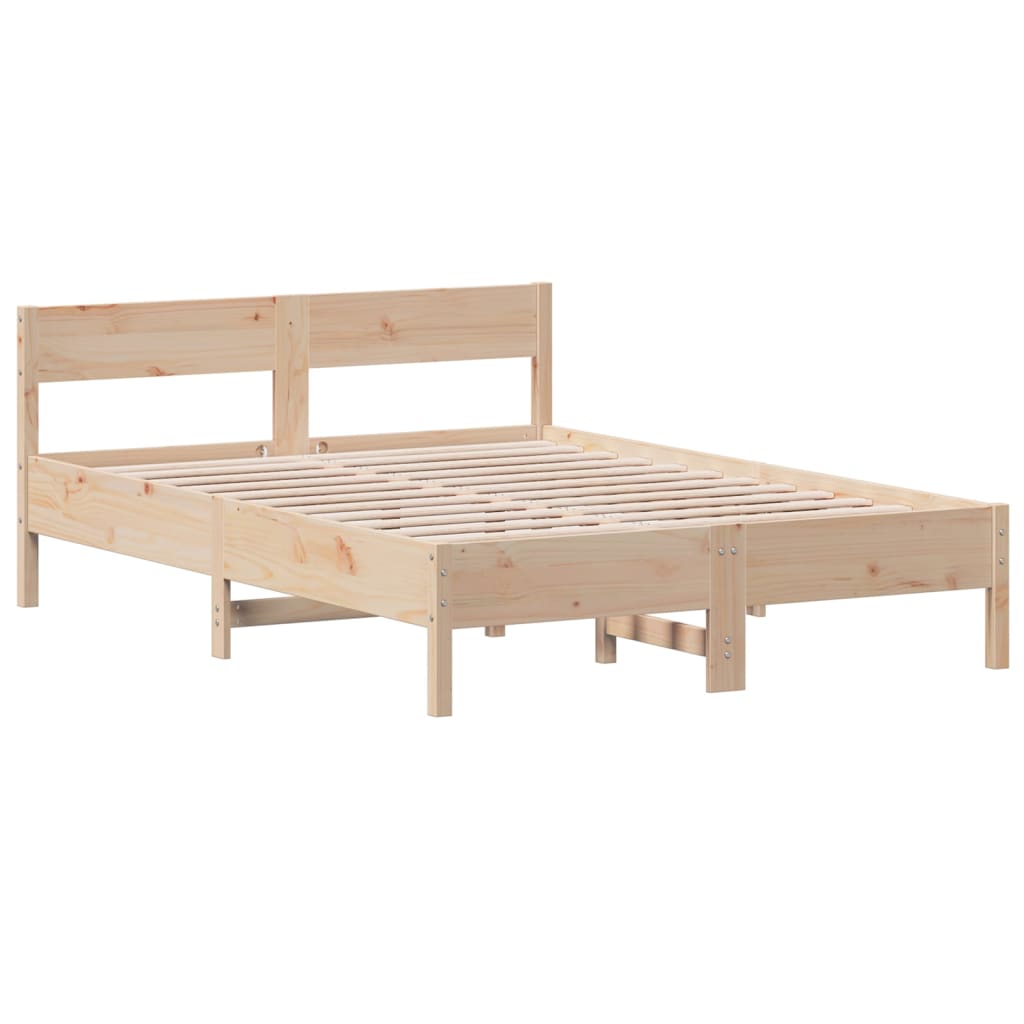 Solid wood bed without mattress 160x200 cm pinewood