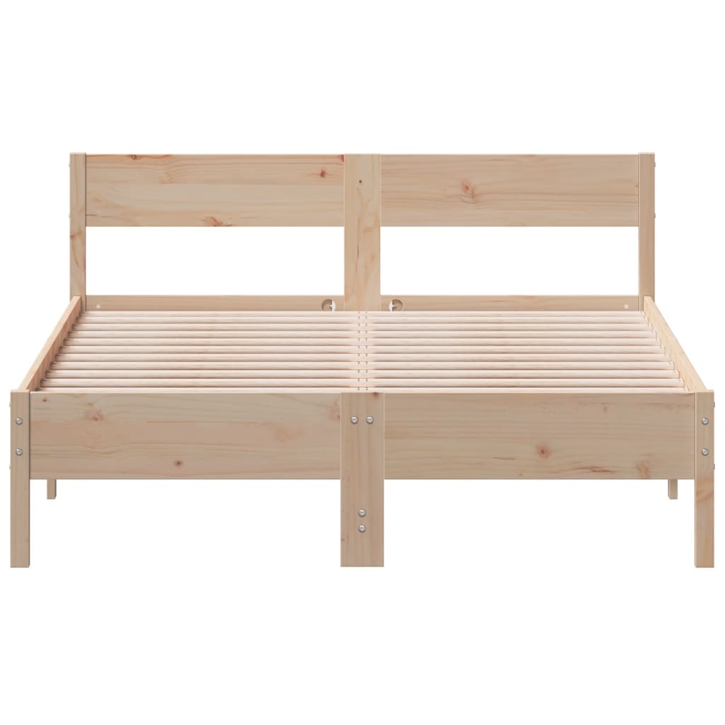 Solid wood bed without mattress 160x200 cm pinewood