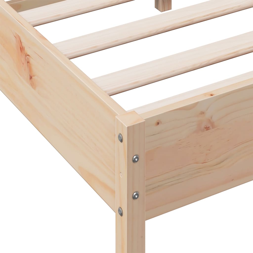 Solid wood bed without mattress 160x200 cm pinewood