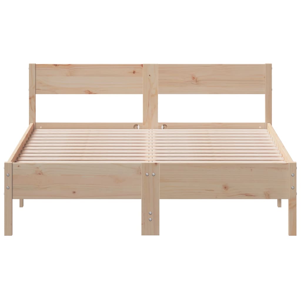 Solid wood bed without mattress 150x200 cm pinewood