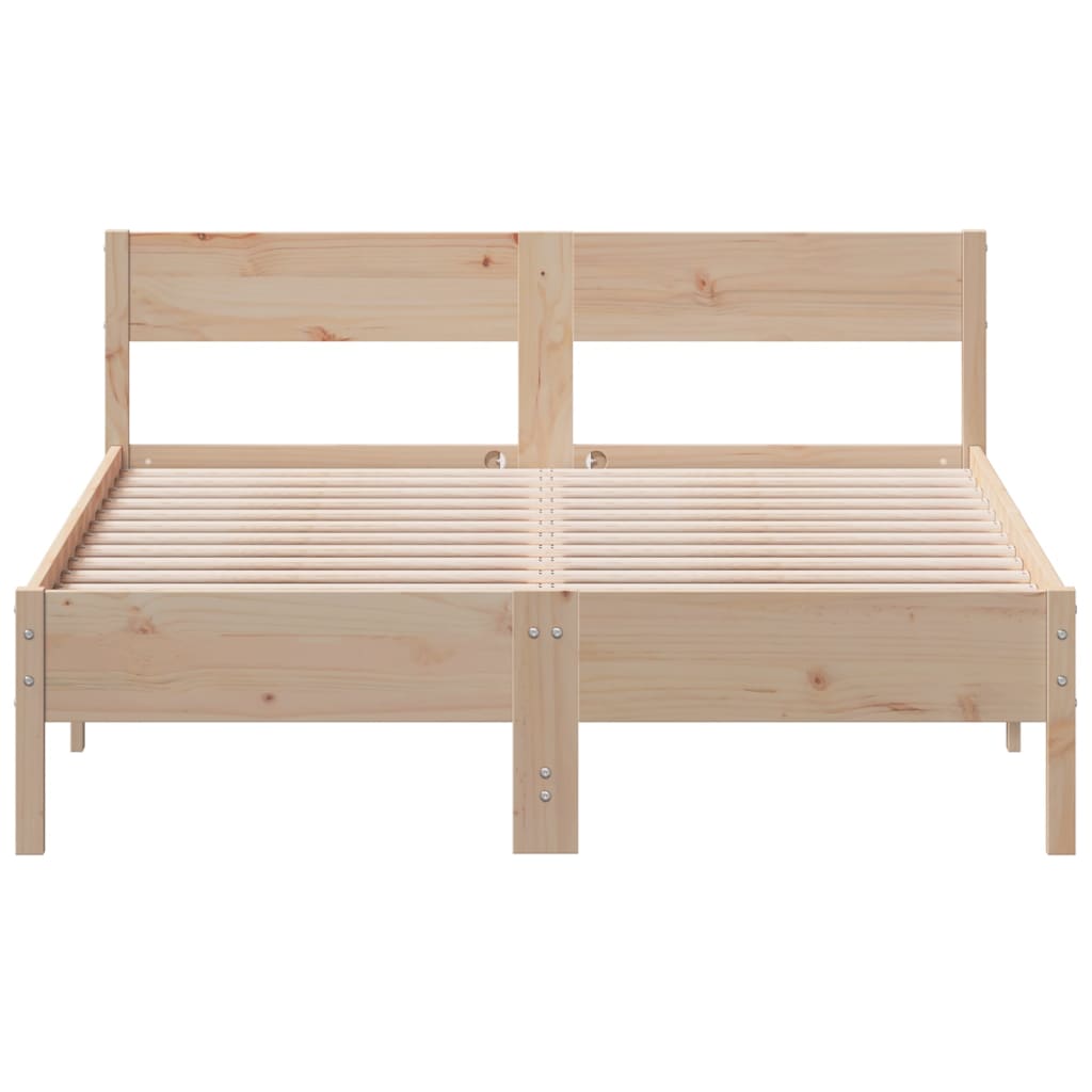 Solid wood bed without mattress 140x200 cm pinewood