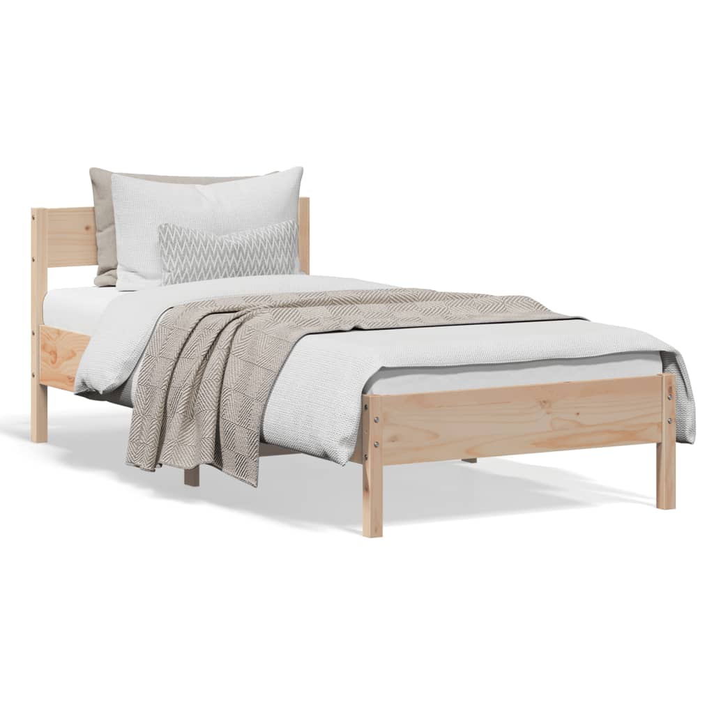 Solid wood bed without mattress 100x200 cm pinewood