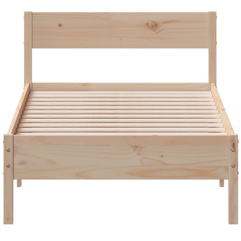 Solid wood bed without mattress 90x200 pinewood